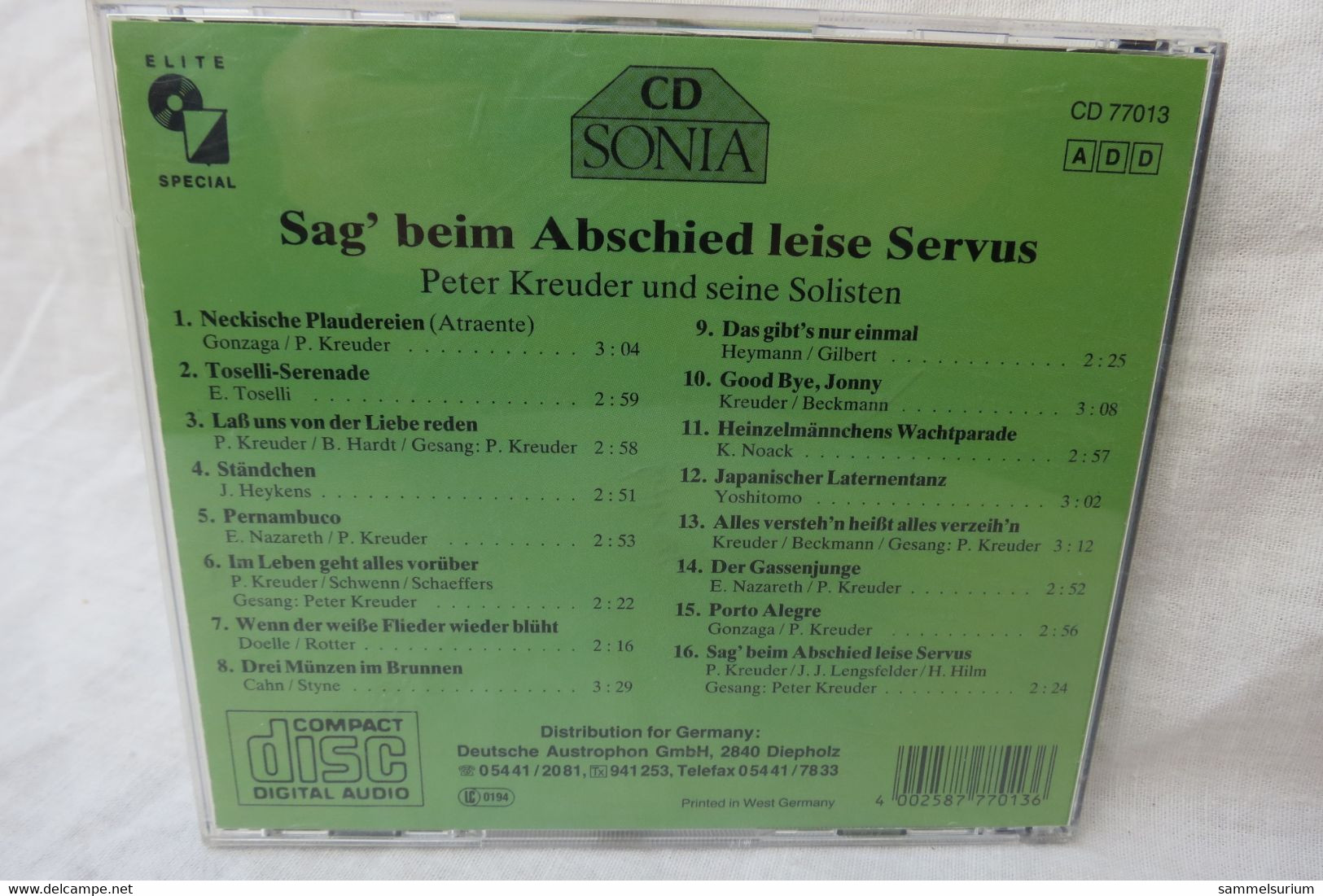 CD "Peter Kreuder" Sag Beim Abschied Leise Servus U.a. - Other - German Music