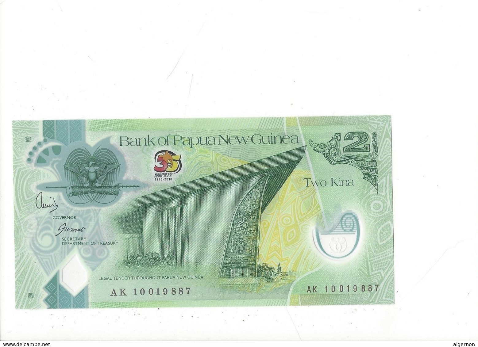 29546 -  Bank Of Papua New Guinea Two Kina 35 Anniversary 1975-2010 - Papua-Neuguinea