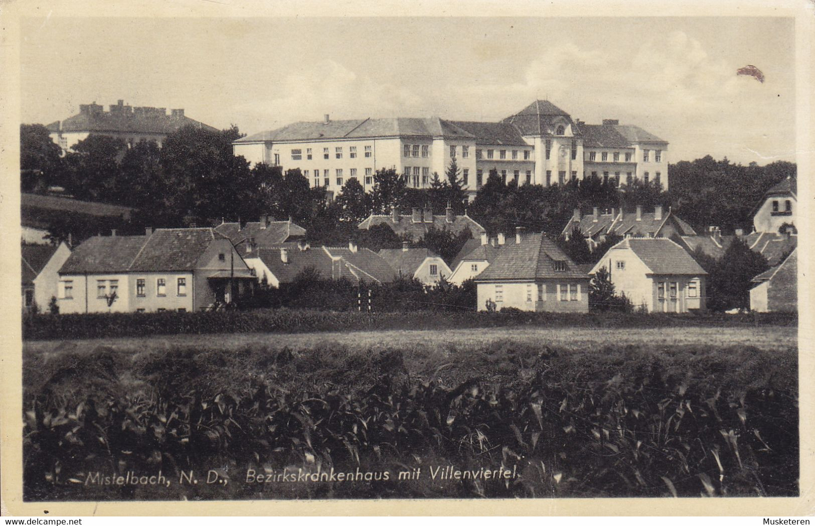 Austria Deutsches Reich PPC Mistelbach Bezirkskrankenhaus Mit Villenviertel Hospital Kothbauer & Co. MISTELBACH 1941 - Mistelbach