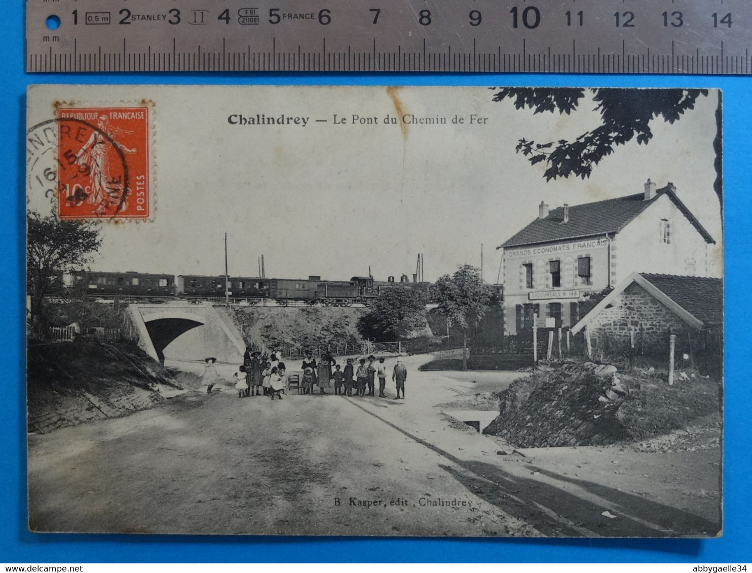 CPA De 1908 De CHALINDREY (Haute Marne) - Le Pont Du Chemin De Fer Grands économats Français N°148 B. Kasper édit. - Chalindrey