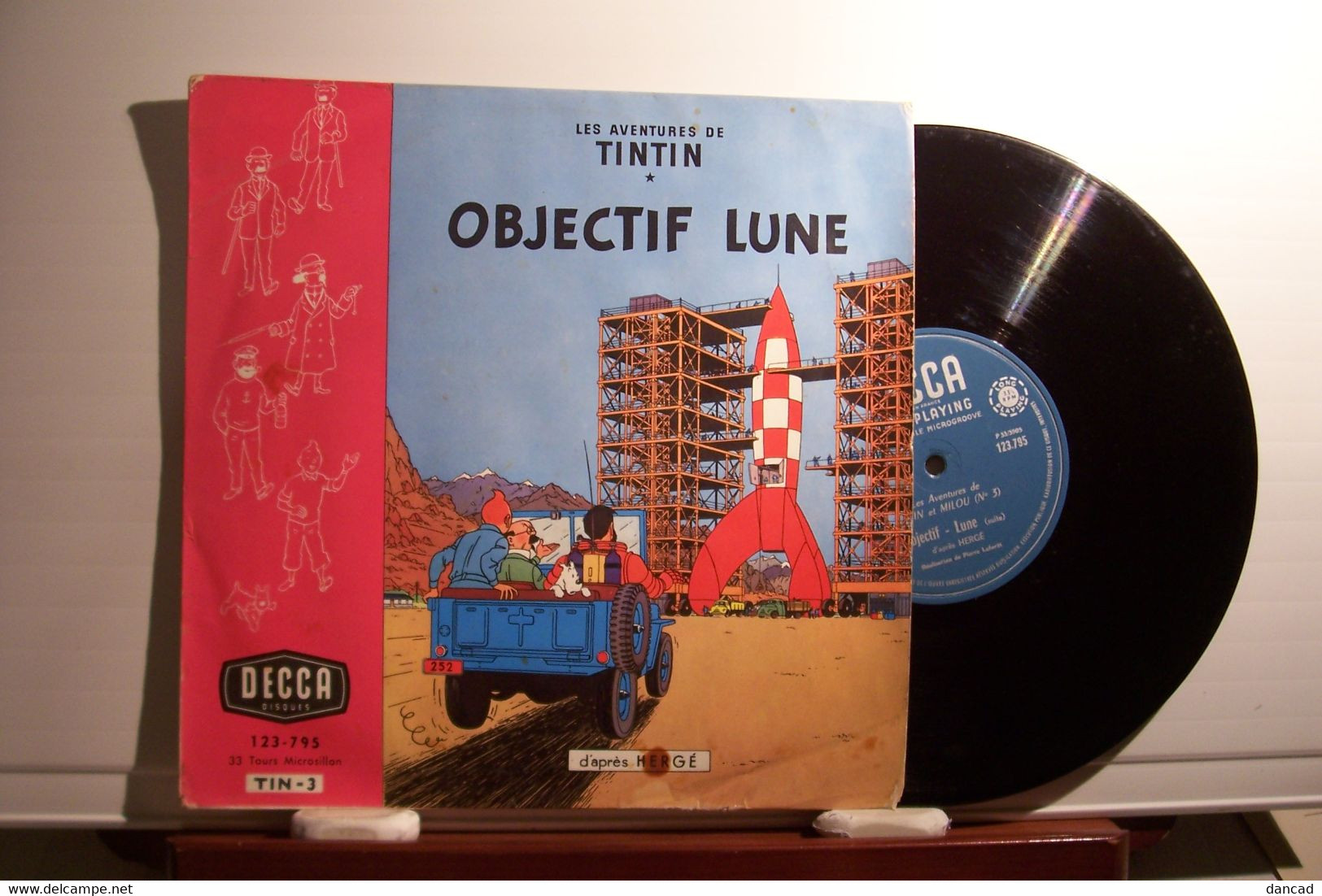 TINTIN -OBJECTIF  LUNE  - 33 Tours - 25 Cm -  ( En L'état  )  ( Pas De Reflet Sur L'original ) - Kinderlieder