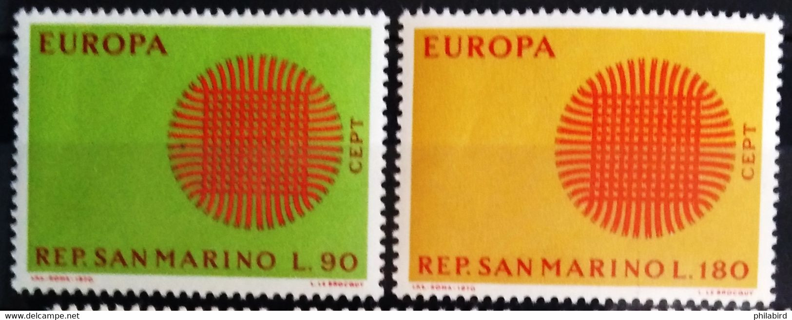EUROPA 1970 - SAINT MARIN                    N° 762/763                      NEUF* - 1970