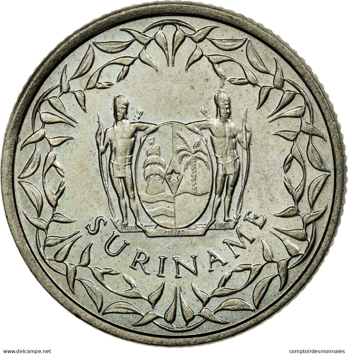 Monnaie, Surinam, 25 Cents, 1976, TTB, Copper-nickel, KM:14 - Surinam 1975 - ...