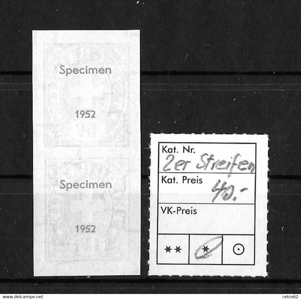 1952 TELEGRAPHENMARKEN → Gedenkblatt "Hundert Jahre Elektr. Nachrichtenwesen"    ►breitrandiger 2er Streifen (*)◄ - Télégraphe