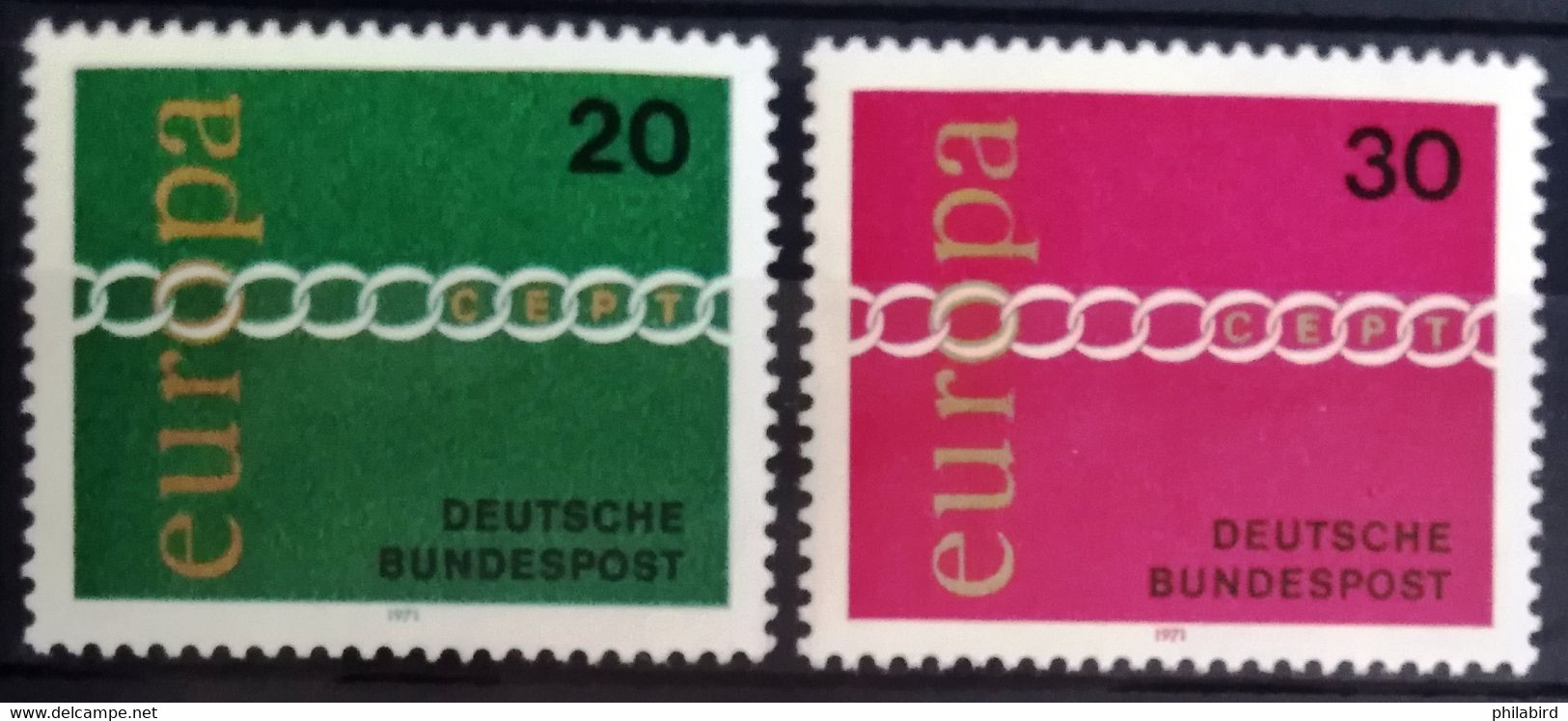 EUROPA 1971 - ALLEMAGNE                    N° 538/539                        NEUF** - 1971