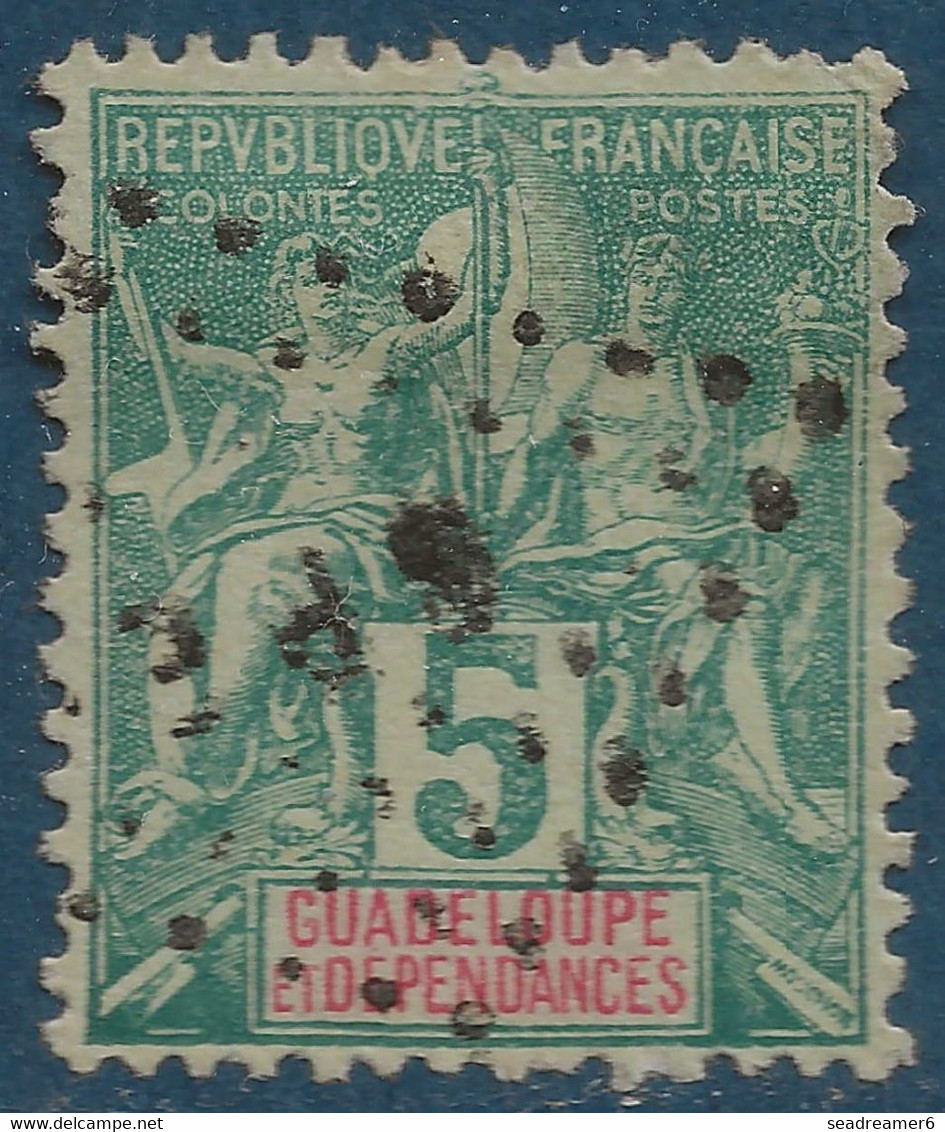 France Colonies Guadeloupe N°30 10c Rouge Oblitéré Losange GPE Pas Courant Sur Ses émissions TTB - Used Stamps