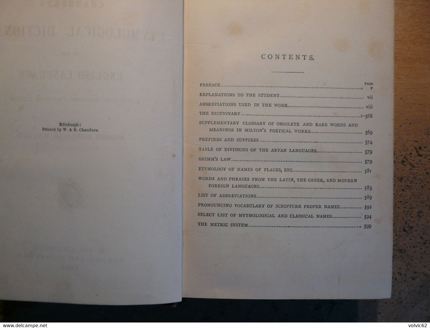 Etymological Dictionary Of The English Language  Chambers 1888 Andrew Findlater Dictionnaire Anglais - Culture