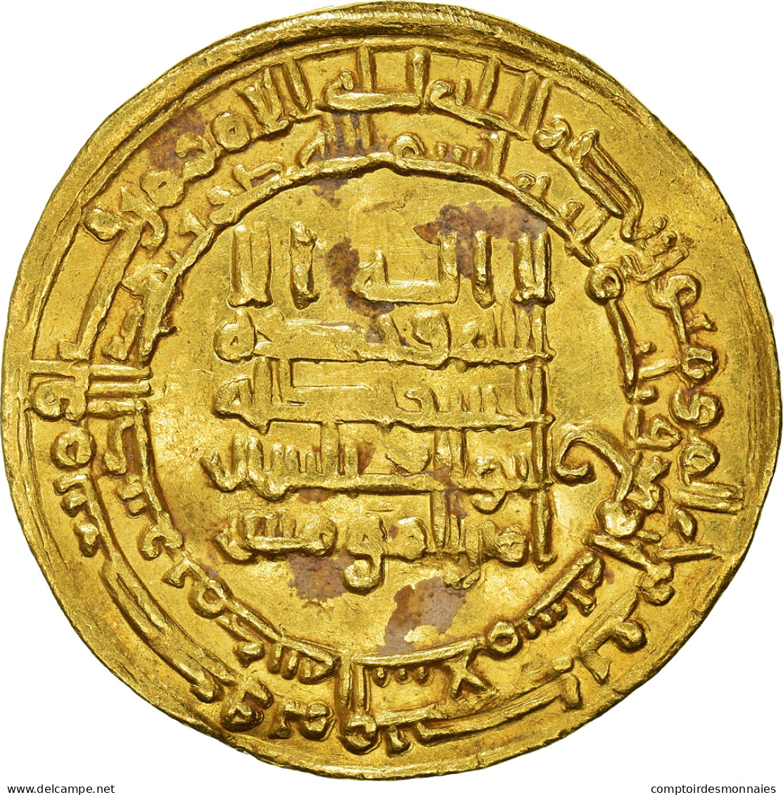 Monnaie, Abbasid Caliphate, Al-Muqtadir, Dinar, AH 304 (916/917), Madinat - Islamitisch