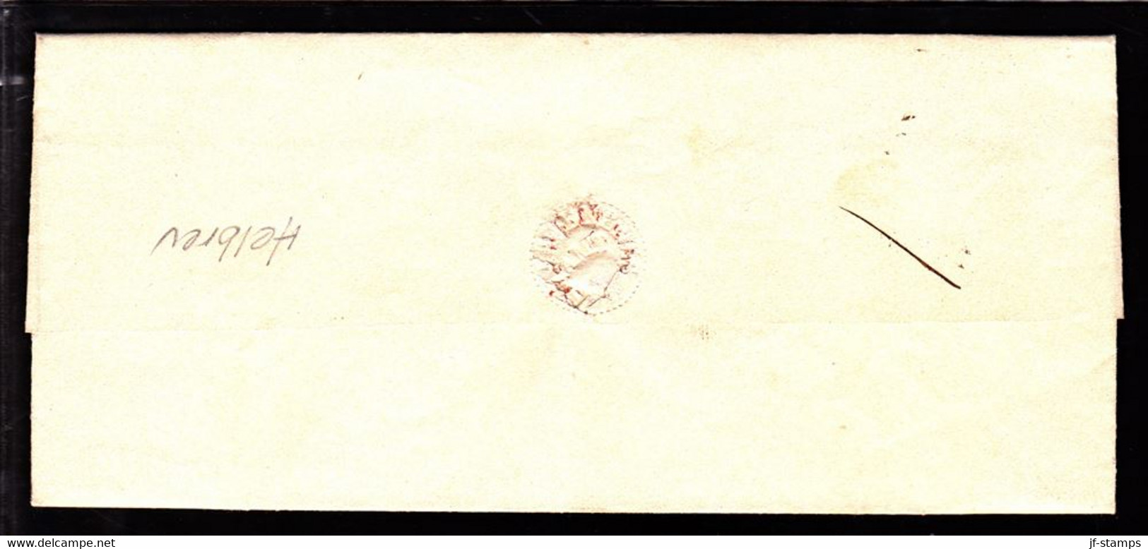 1853. Blue MOSS 5 4 1853 On Nice Cover To Frederikshald Toldkammer.. - JF103929 - ...-1855 Préphilatélie
