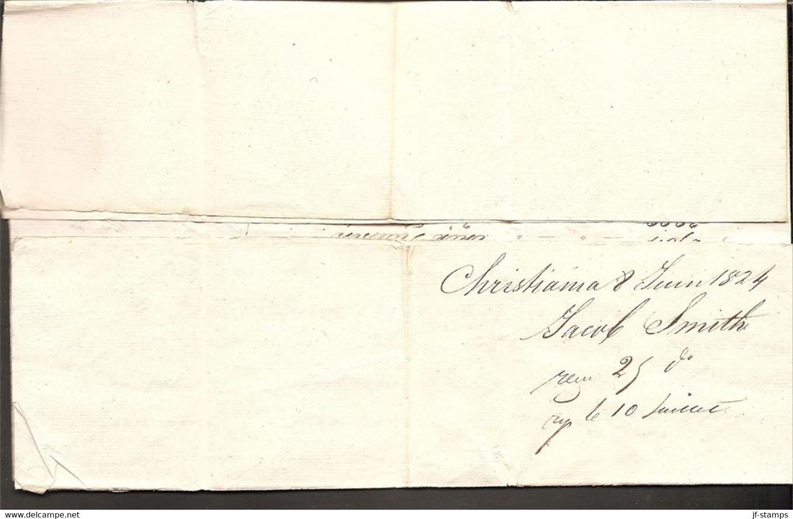 1824. T.T.R. 4 SUEDE And Other Cancels And Markings On Cover To Bordeaux In France From Oslo In Norway. Da... - JF170889 - ...-1855 Prephilately