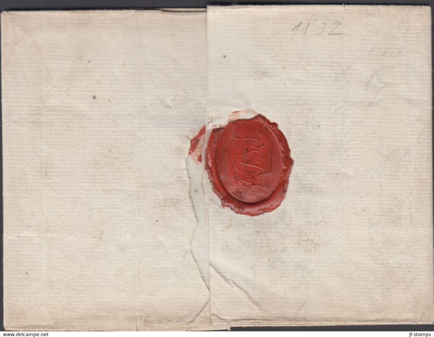 1832. NORGE. Small Old Cover (folds) To Christiania Dated 4. November 1832 On Sluppen Cristine Mae. Intere... - JF427633 - ...-1855 Préphilatélie