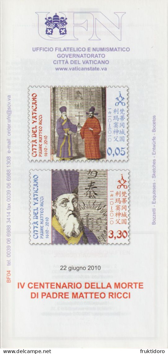 Vatican City Brochures Issues In 2010 Philatelic Program - Caravaggio - Christmas - Collections