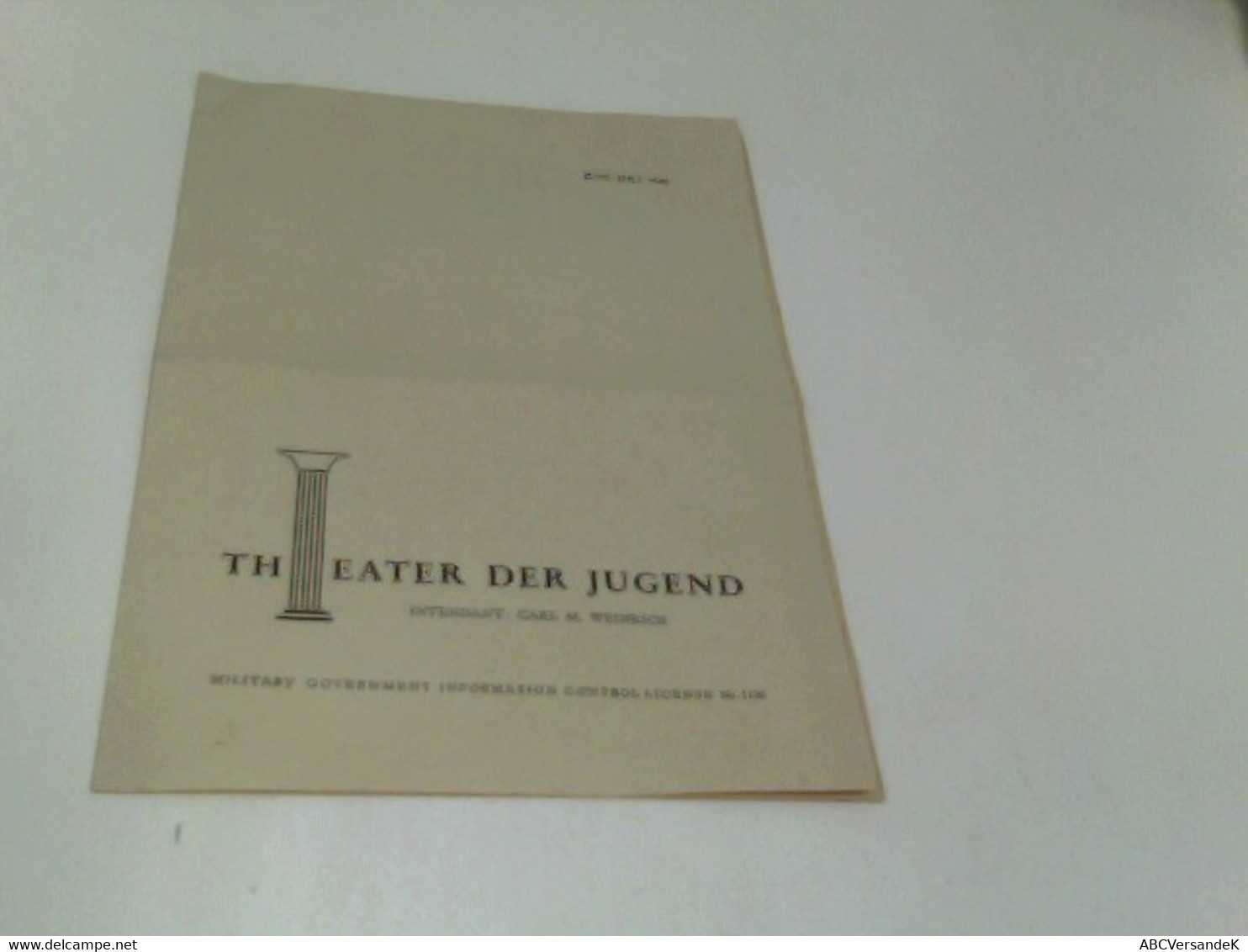 Theater Der Jugend Juni/Juli 1946 - Theatre & Dance