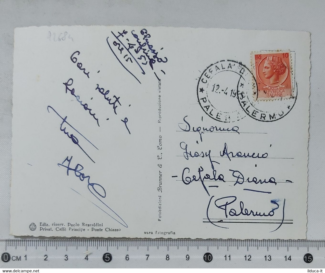 92684 Cartolina - Chiasso (Svizzera) - Confine Italo-Svizzero - VG 1955 - Chiasso