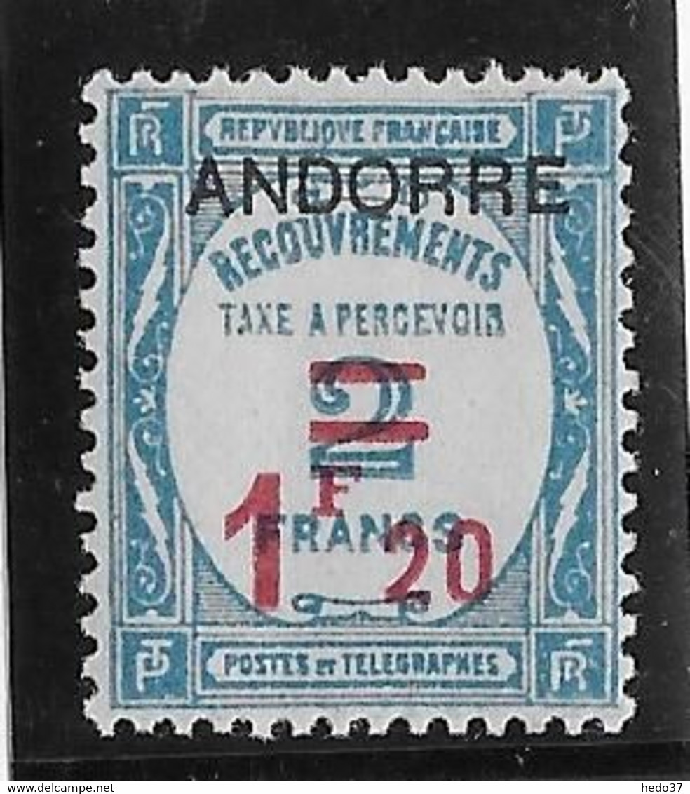 Andorre Taxe N°13 - Neuf * Avec Charnière - TB - Nuovi