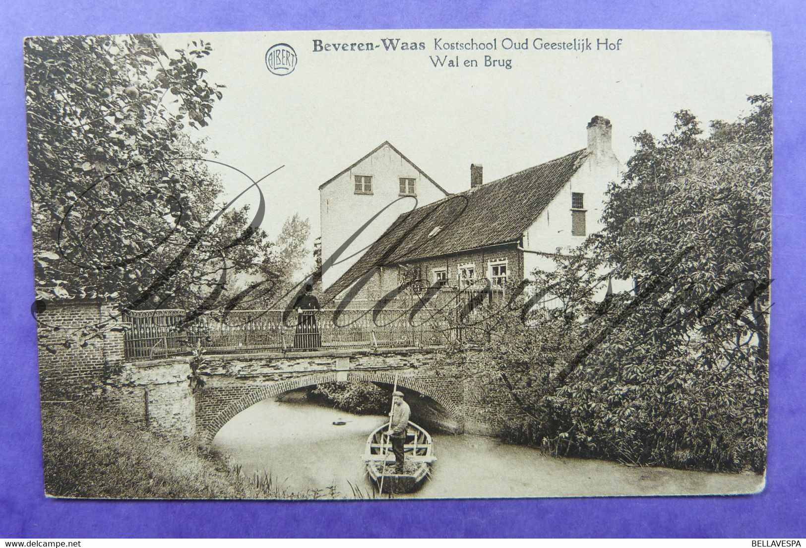 Beveren Waas Kostschool Oud Geestelijk Hof Wal En Brug. - Beveren-Waas