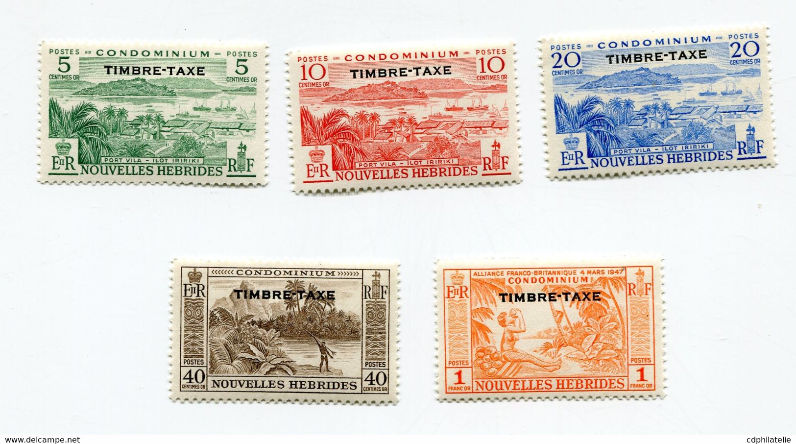 NOUVELLES-HEBRIDES TIMBRES-TAXE N°36 / 40 ** - Postage Due