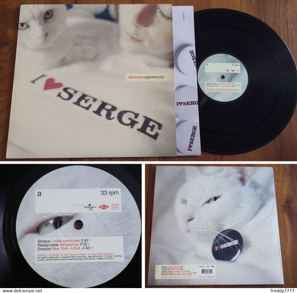 RARE French LP 33t RPM (12") SERGE GAINSBOURG "I ♥ SERGE" (Electronica Gainsbourg 1, 2001) - Collector's Editions