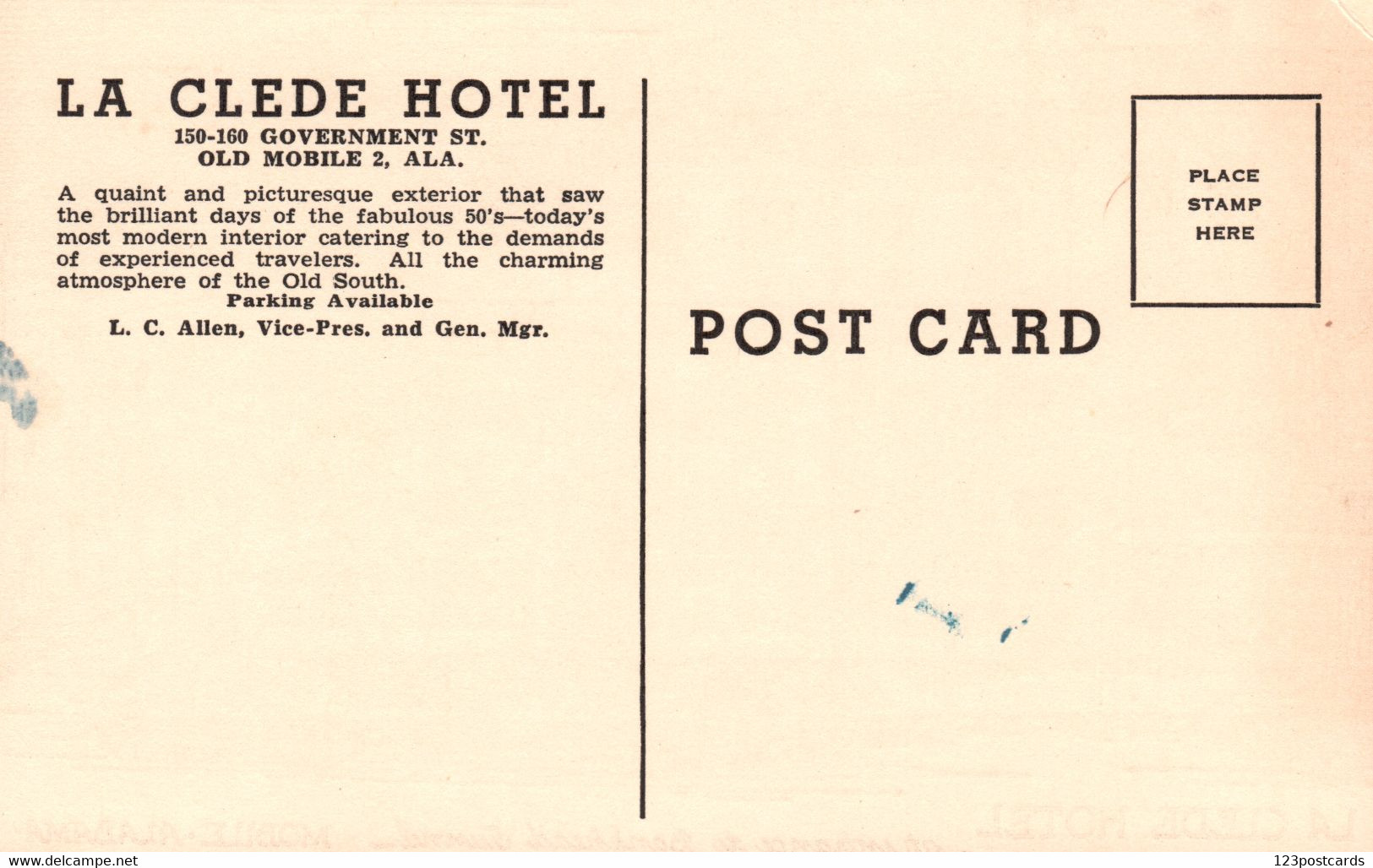 La Clede Hotel - At Entrance To Bankhead Tunnel - Mobile, Alabama - VERY RARE! - Mobile