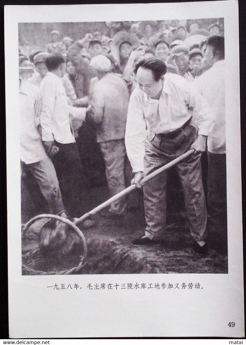 CHINA CHINE CINA THE GREAT LEADER CHAIRMAN MAO WILL ALWAYS LIVE IN OUR HEARTS PICTURE 18.6 X13.0 CM - Sonstige & Ohne Zuordnung