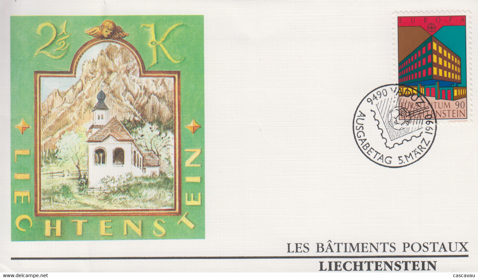 Enveloppe  FDC  1er  Jour   LIECHTENSTEIN    EUROPA    1990 - 1990