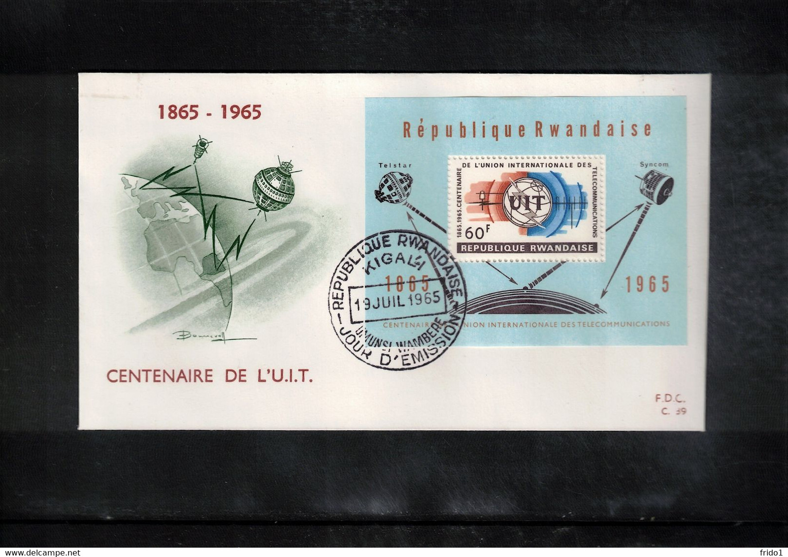 Runda / Rwanda 1965 UIT / ITU - Space / Raumfahrt Satellites Block FDC - Oceanía