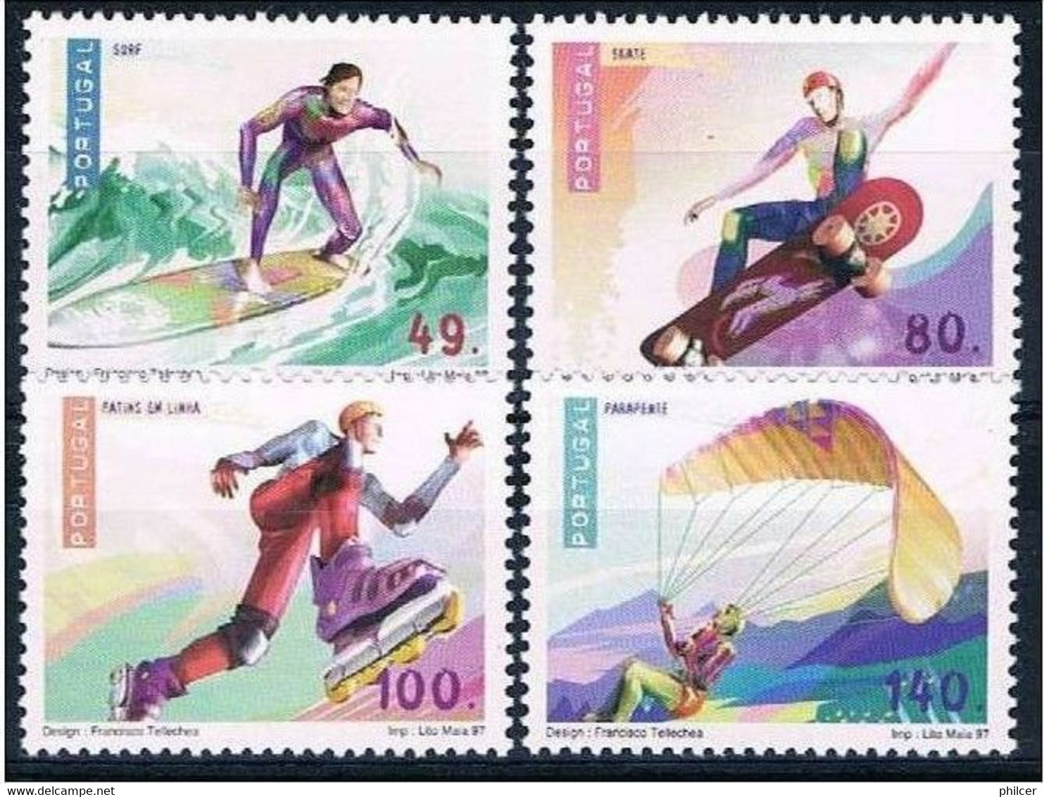 Portugal, Desporto, 1997, # 2416/9, MNH - Skateboard