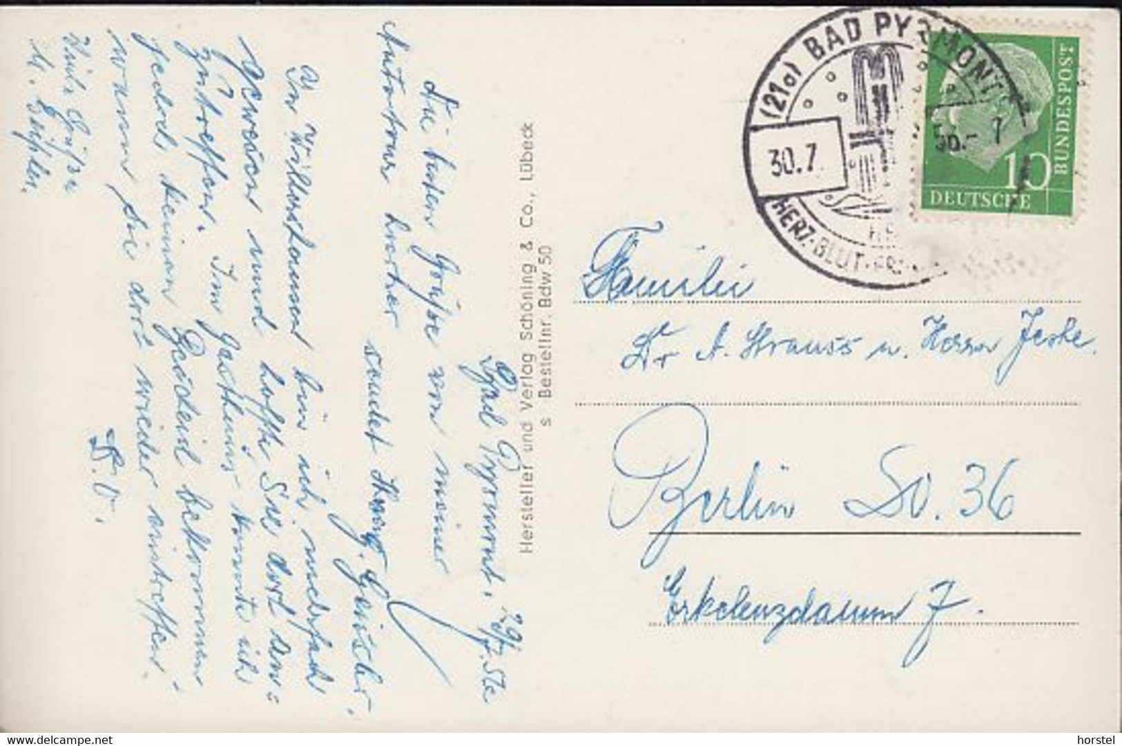 D-37619 Bodenwerder - Weser - Arminiuswerft - Lastkahn (1956 Nice Stamp) - Bodenwerder