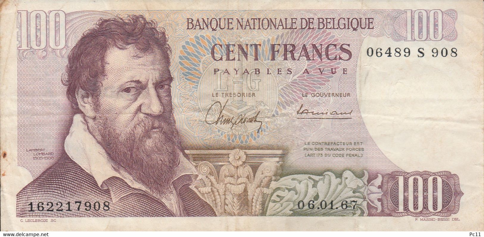 1 Billet De 50F Et 1 Billet De 100F Belges Des 06.01.1967 Et 16.05.1966 - 1000 Francs