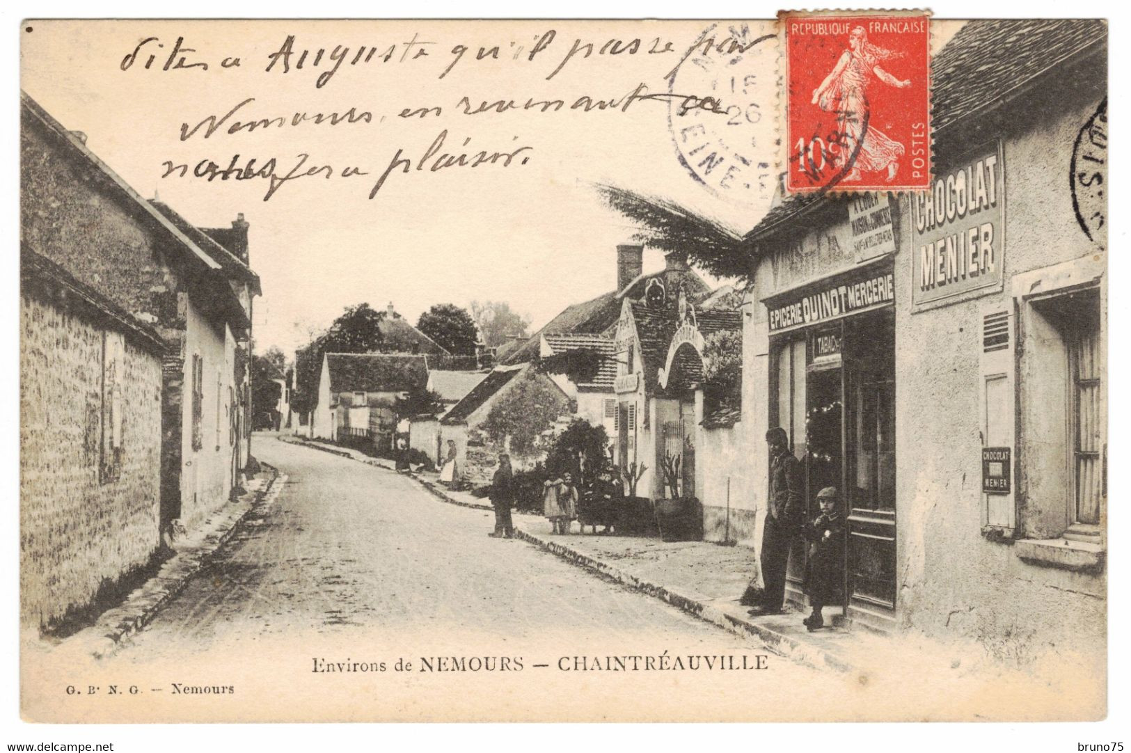 77 - (Saint-Pierre Les Nemours) - Environs De Nemours - Chaintréauville - Epicerie Mercerie - Saint Pierre Les Nemours