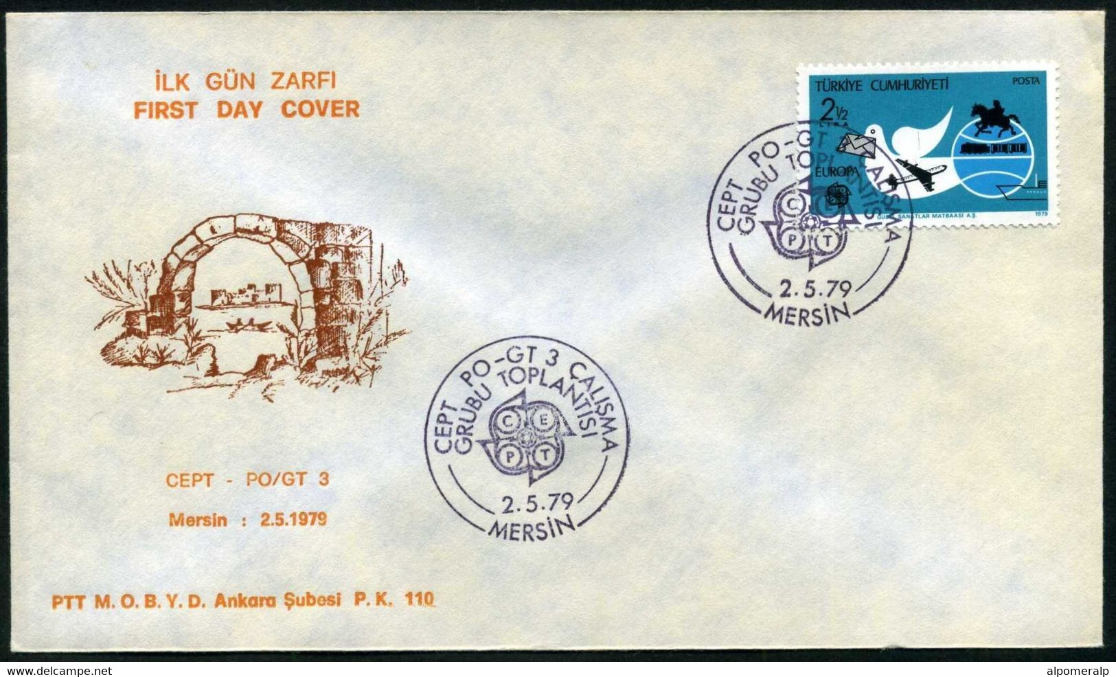 Turkey 1979 CEPT - PO/GT 3 Working Group Meeting | Special Cover, Mersin, May. 2 - Briefe U. Dokumente