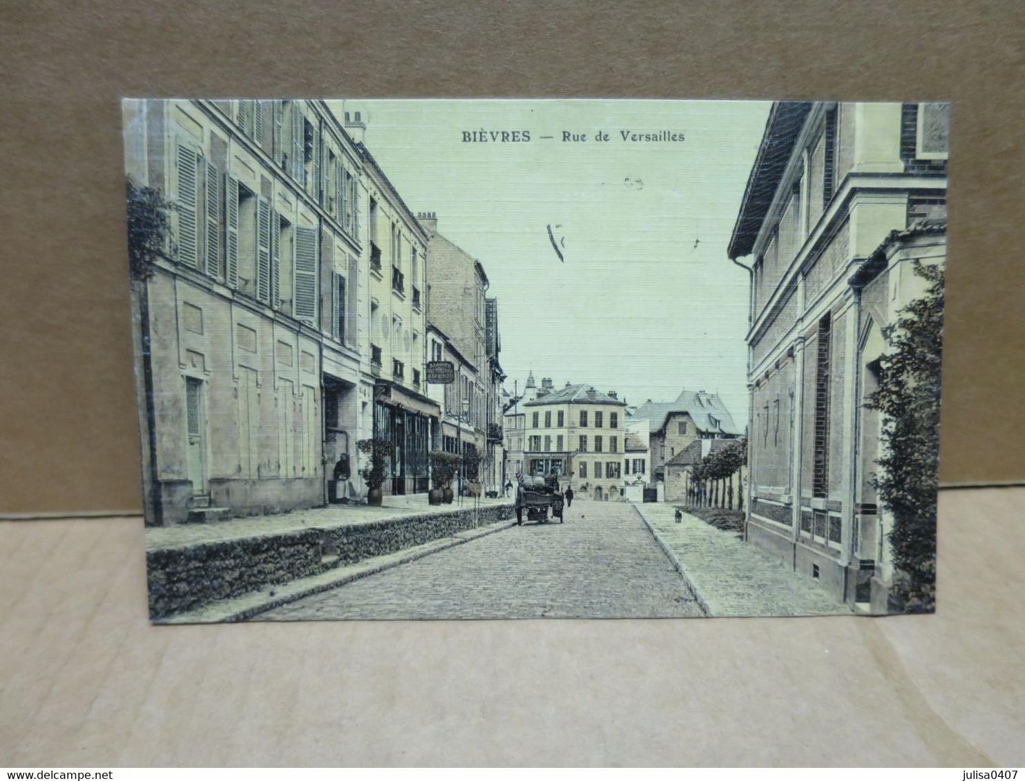 BIEVRES  (91) Rue De Versailles Carte Toilée Couleur - Bievres