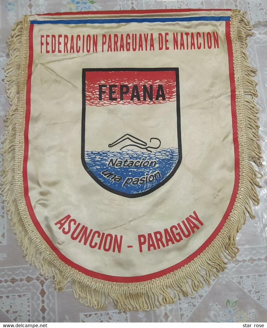 Flag (Pennant / Banderín) - Paraguay - Natación - FEPANA - Asunción - 31cm - Natation