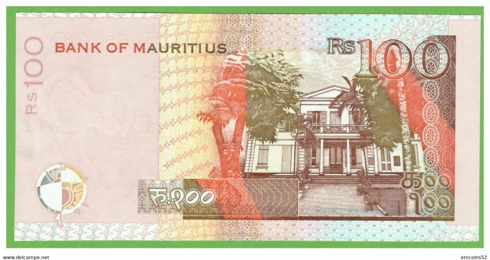 MAURITIUS 100 RUPEES 2001  P-51b  UNC - Mauritius