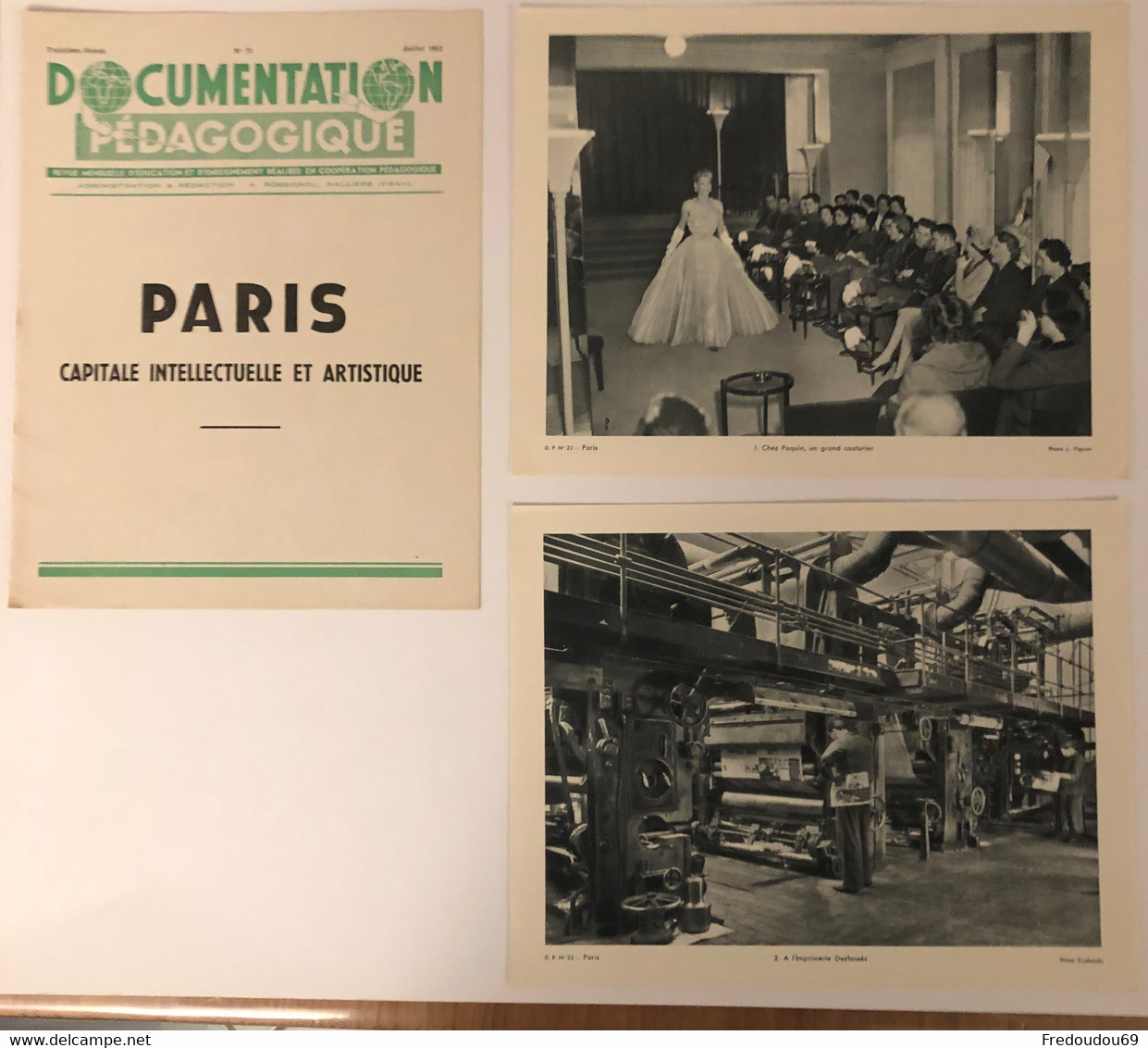 Documentation Pédagogique - Ecole - Géographie  - Paris Capitale Intellectuelle Et Artistique - Juillet 1952 - Schede Didattiche