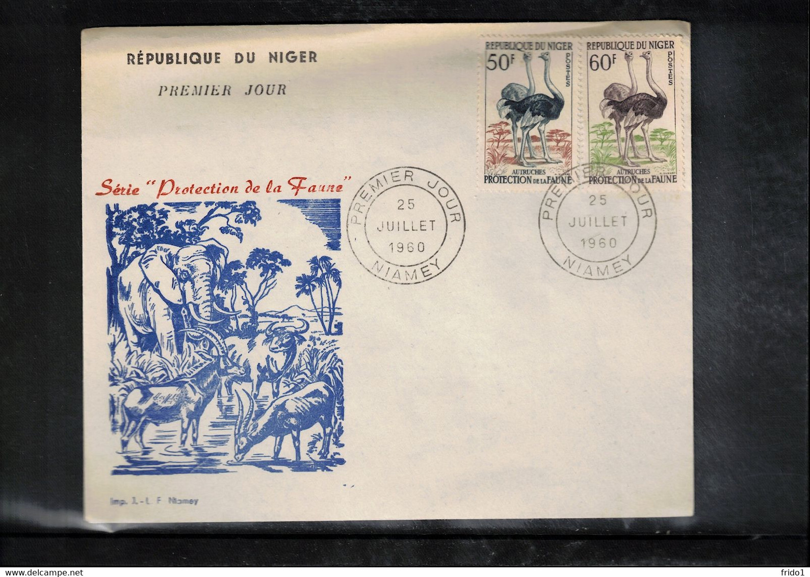 Niger 1960 Ostriches FDC - Ostriches