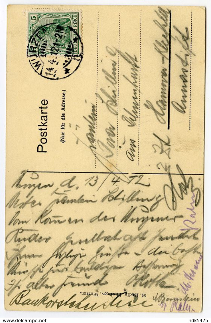 ALLEMAGNE : WURZEN RUDERGESSELLSCHAFT / ADRESSE - HANNOVER, KLEEFELD, ANNASTIFT (SCHILLING) - Wurzen