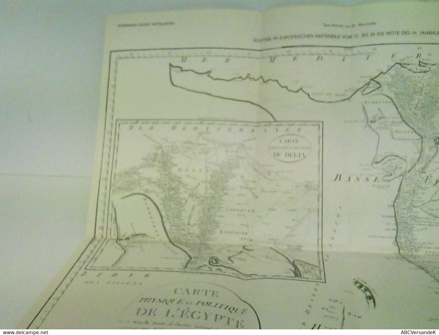 Carte Physique Et Politique De L'Égypte / Aegyptus Antiqua - Tafel 30 Und Tafel 31 Zum Aufsatz Von Dr. Max Lin - Afrika