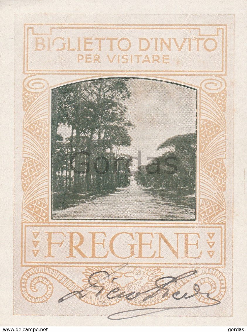 Italy - Fregenae - Fregene - Biglietto D'Invito Per Visitare - 90x115mm - Fiumicino