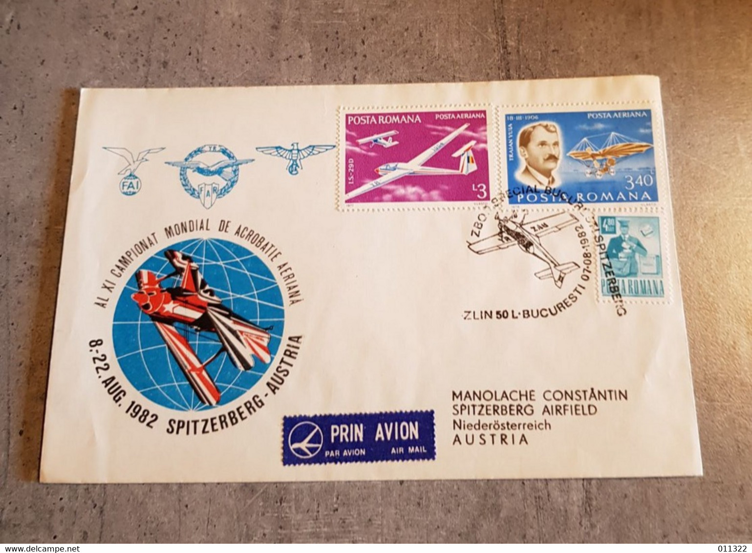 ROMÂNIA COVER AIR MAIL CIRCULED SEND TO AUSTRIA YEAR 1982 - Briefe U. Dokumente