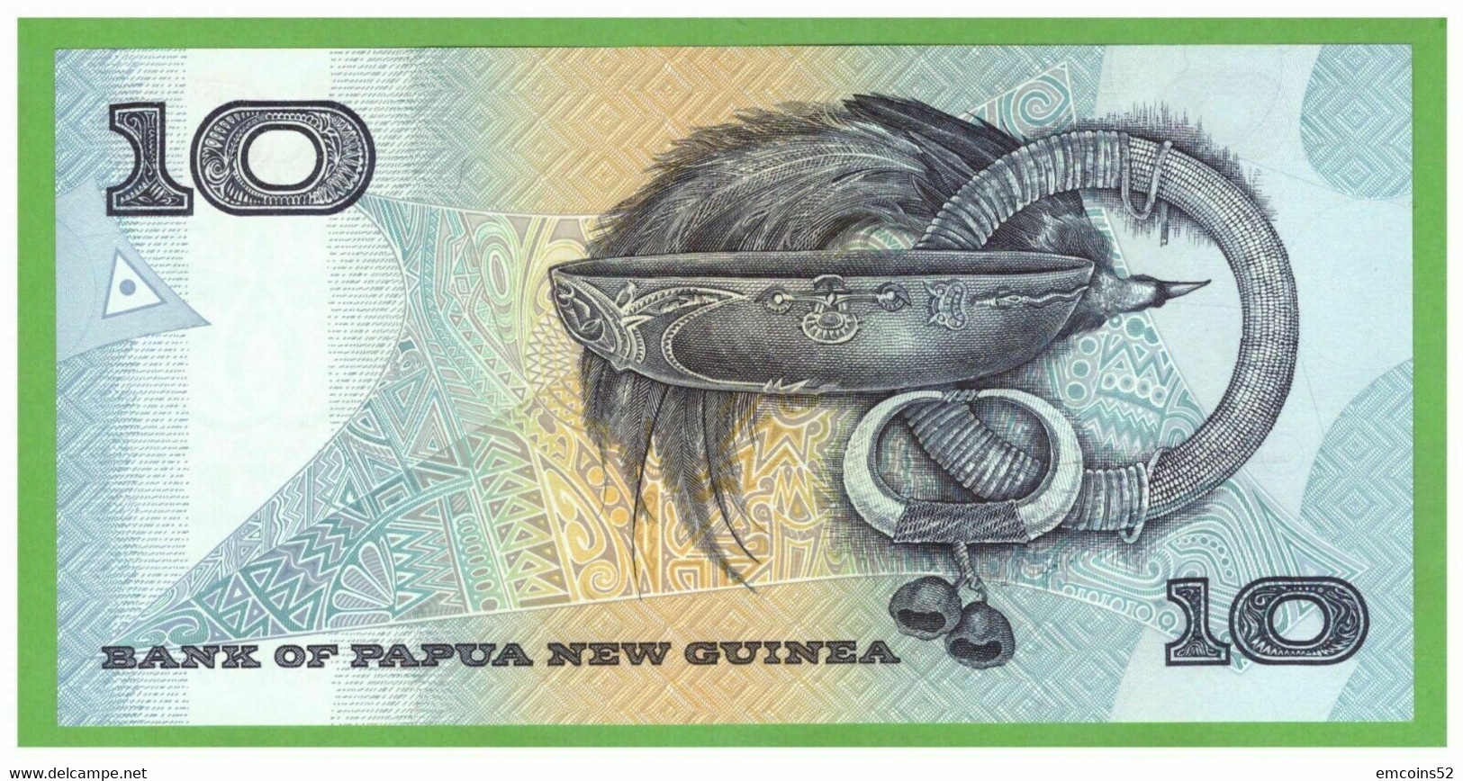 PAPUA NEW GUINEA 10 DOLLARS 1989/1992  P-9b  UNC - Papua New Guinea