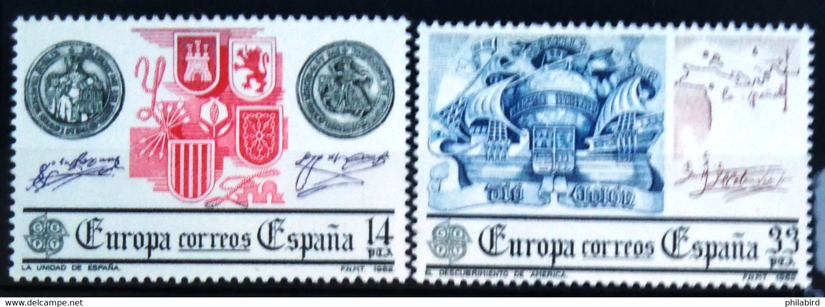 EUROPA 1982 - ESPAGNE                    N° 2285/2286                        NEUF* - 1982