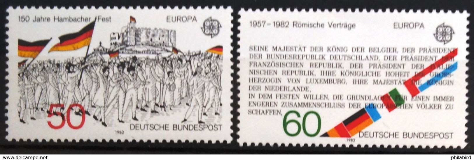 EUROPA 1982 - ALLEMAGNE                 N° 962/963                       NEUF* - 1982