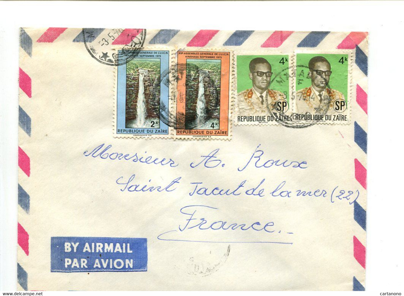 ZAIRE - Affr. Sur Lettre Par Avion - - Other & Unclassified