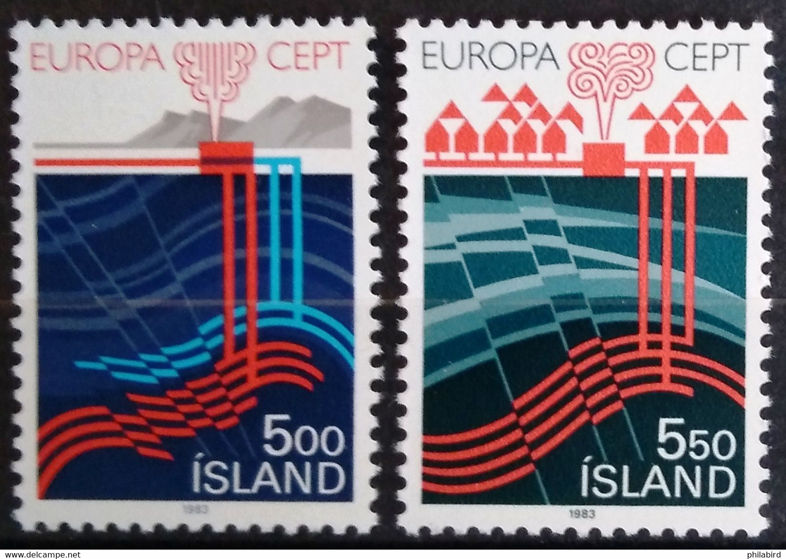 EUROPA 1983 - ISLANDE                 N° 551/552                       NEUF* - 1983