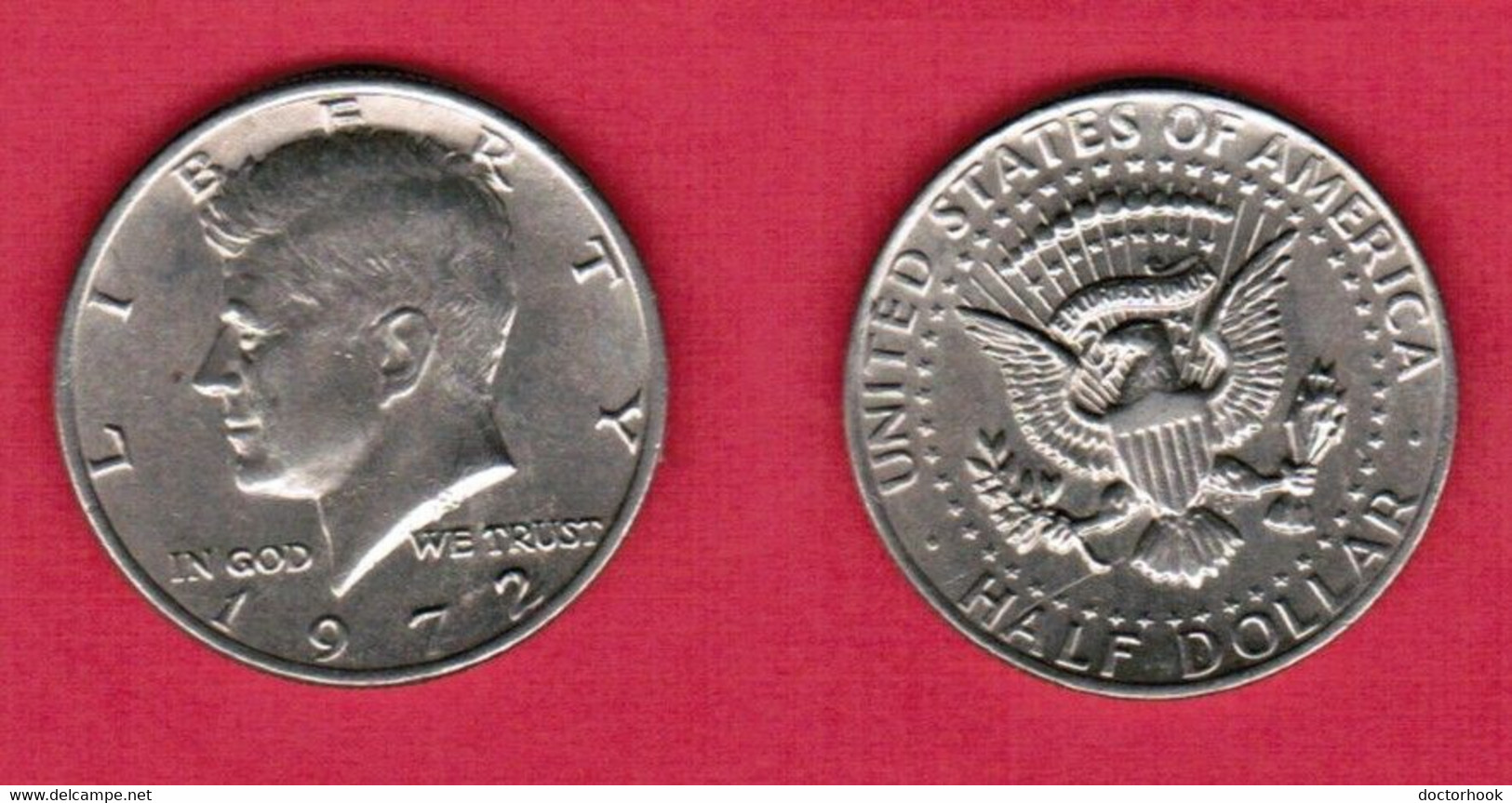 U.S.A.   50  CENTS (HALF DOLLAR) 1972 (KM # 202b) (US-177) - 1964-…: Kennedy