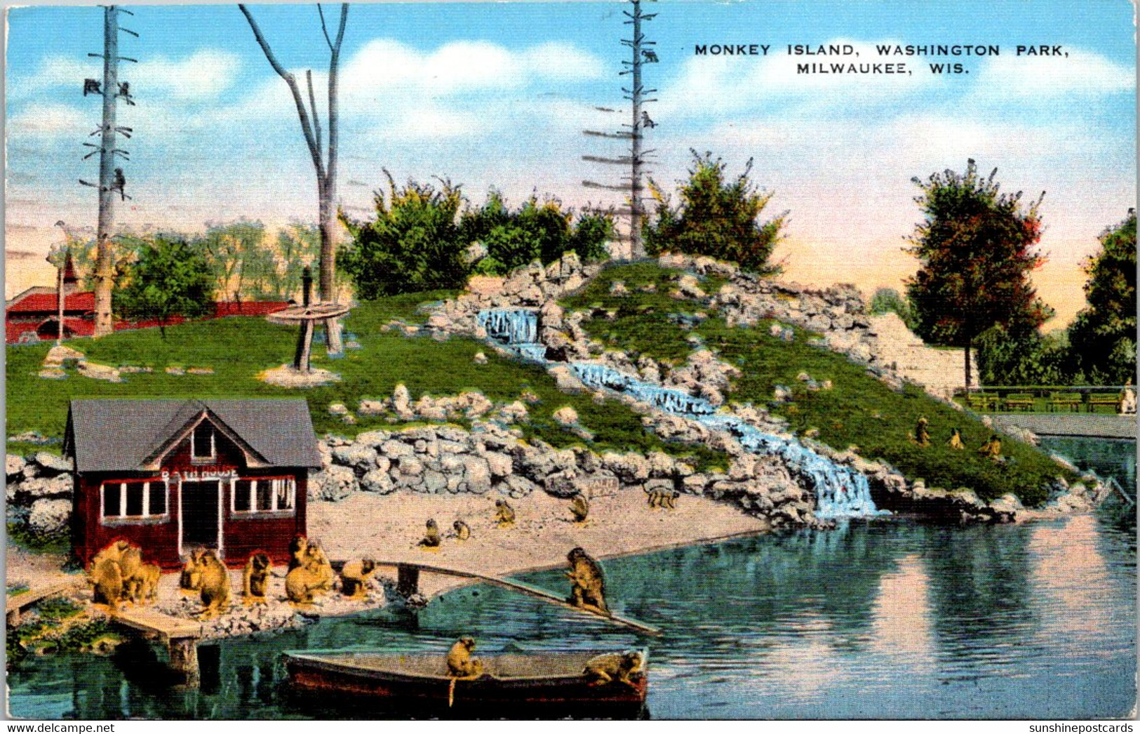 Wisconsin Milwaukee Washington Park Monkey Island 1946 - Milwaukee