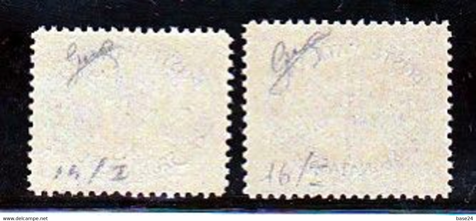 1946 Vaticano Vatican SEGNATASSE RIGHE LARGHE CARTA GRIGIA 20c E 1L MNH** 14/1, 16/1 Firma Biondi - Segnatasse