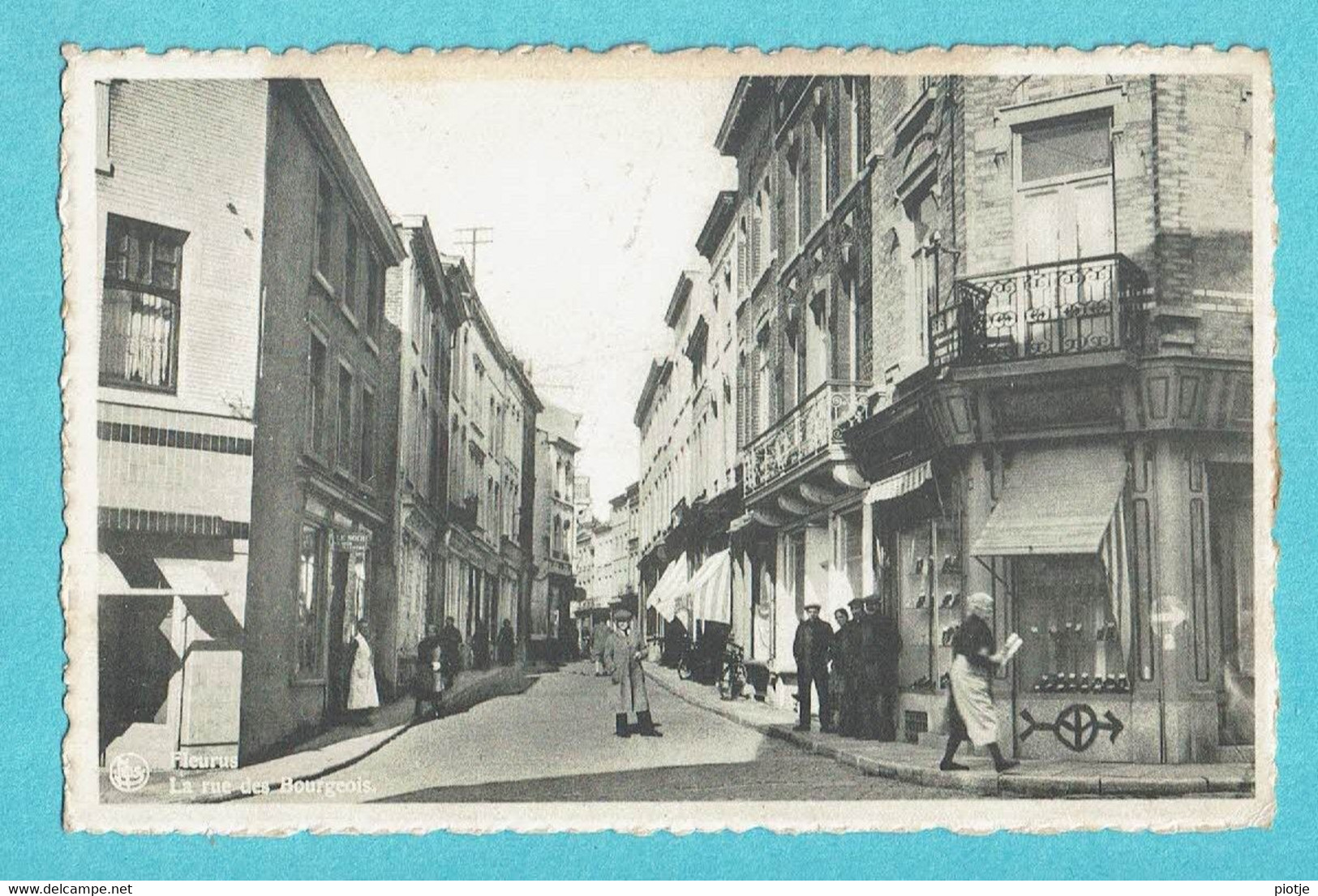 * Fleurus (Charleroi - La Wallonie) * (Nels, Edition A. Stoclet) La Rue Des Bourgeois, Animée, Magasin, Boutique, Rare - Fleurus