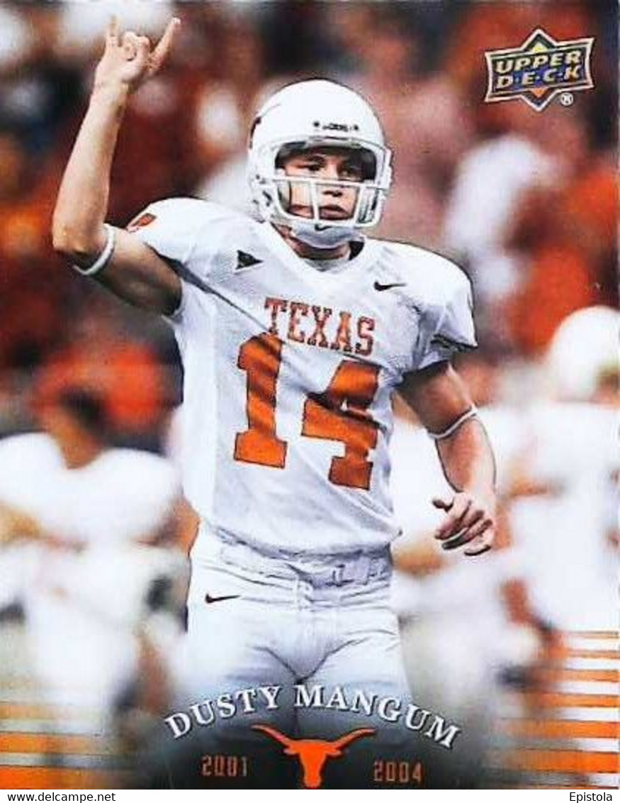 ► DUSTY MANGUM (Kicker) University Of Texas Football - 2011 Upper Deck - 2000-Now